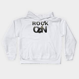 Rock Music Slogan Kids Hoodie